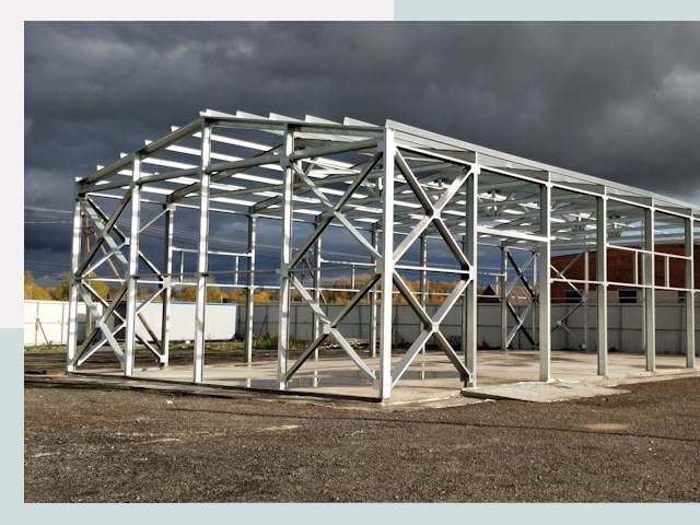 Двускатные ангары в Тула от 610 руб. за квадрат